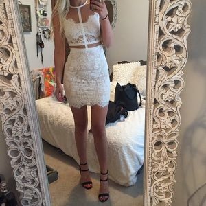 Forever 21 white lace mini dress